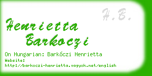henrietta barkoczi business card